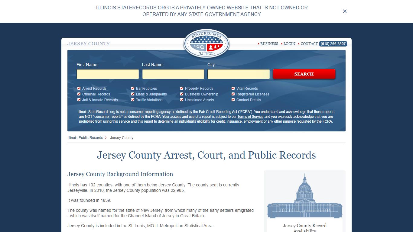 Jersey County Arrest, Court, and Public Records